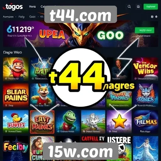 Seleção de jogos disponíveis no t44.com