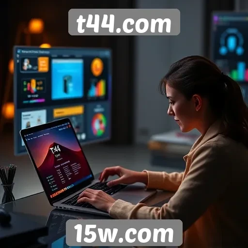 exploração das funcionalidades interativas do t44.com